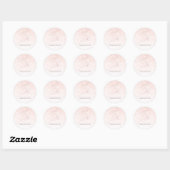 Sticker Rond PixDezine Iridescente Blush Pink Enregistrer notre (Feuille)