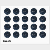 Sticker Rond PixDezine Love/Midnight Blue Marble/Faux Silver (Feuille)