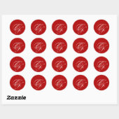 Sticker Rond PixDezine monogramme C, do-it-yourself couleur arr (Feuille)