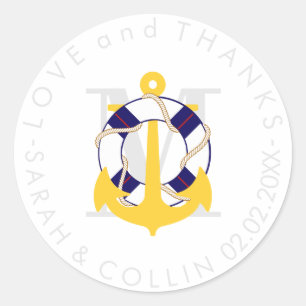 Sticker Rond PixDezine nautique/ancres/céane/