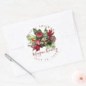 Sticker Rond PixDezine PROTEA BOUQUET/MASALA RED/do-it-yourself (Enveloppe)