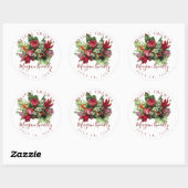 Sticker Rond PixDezine PROTEA BOUQUET/MASALA RED/do-it-yourself (Feuille)