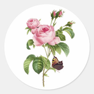 Sticker Rond PixDezine roses victoriens vintages/redoute