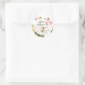 Sticker Rond PixDezine vintage rose/pivoines/redoute (Sac)