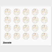 Sticker Rond PixDezines 2018 Graduation/Marble+Faux Gold (Feuille)