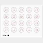 Sticker Rond PixDezines A-Z, do-it-yourself Faux Rose Or Monogr (Feuille)