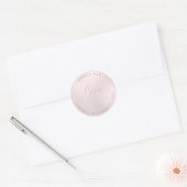Sticker Rond PixDezines ADORE IRIDESCENT ROSE BLANC (Enveloppe)