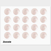 Sticker Rond PixDezines Alcool Dusty Rose Rose Or Baptême (Feuille)