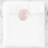 Sticker Rond PixDezines Alcool Dusty Rose Rose Or Baptême (Sac)