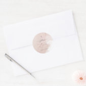 Sticker Rond PixDezines Alcool Dusty Rose Rose Or Baptême (Enveloppe)