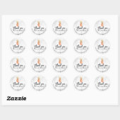 Sticker Rond PixDezines Aloha Ananas/Marbre (Feuille)