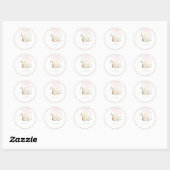 Sticker Rond PixDezines Ampersand+H2 Roses de crème rousse Dust (Feuille)