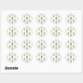 Sticker Rond PixDezines Ananas Love&Thanks (Feuille)