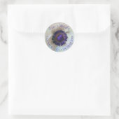 Sticker Rond PixDezines anémones florales/blanches/violettes (Sac)