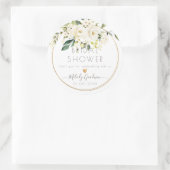 Sticker Rond PixDezines Aquarelle Albâtre Rose+Verdure (Sac)