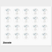 Sticker Rond PixDezines Aquarelle simple Eucalyptus Blue Gum (Feuille)