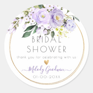 Sticker Rond PixDezines Aquarelle violet Roses