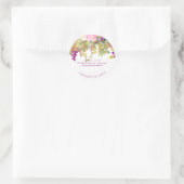 Sticker Rond PixDezines Aquarelle Wisteria+Peonies (Sac)