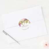 Sticker Rond PixDezines Aquarelle Wisteria+Peonies (Enveloppe)