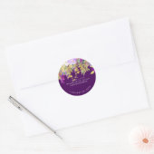 Sticker Rond PixDezines Aquarelle Wisteria+Peonies (Enveloppe)