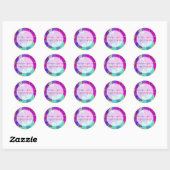 Sticker Rond PixDezines bali kai/DIYbackground (Feuille)