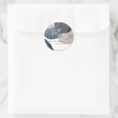 Sticker Rond PixDezines Bar Mitzvah, Aquarelle Moderne Abstrait (Sac)