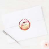 Sticker Rond PixDezines Baseball Mitzvah (Enveloppe)
