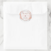 Sticker Rond PixDezines Bat mitzvah Marbre Faux Veines rosées e (Sac)
