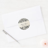 Sticker Rond PixDezines Bellissimo Damask/do-it-yourself couleu (Enveloppe)
