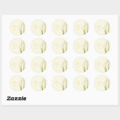 Sticker Rond PixDezines blanc calla lys/do-it-yourself arrière  (Feuille)