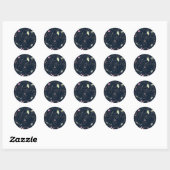 Sticker Rond PixDezines Blushing Romance, Merci Aquarelle (Feuille)