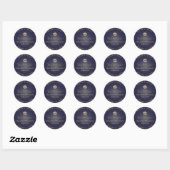 Sticker Rond PixDezines B'nai Mitzvah, DIY Couleur (Feuille)