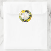 Sticker Rond PixDezines BOUQUETS FLORAUX VINTAGES (Sac)