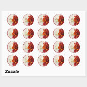 Sticker Rond PixDezines BURNT ORANGE CALLA LILY INVITATIONS (Feuille)
