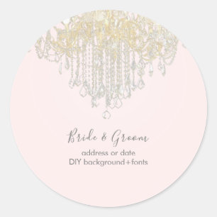 Sticker Rond PixDezines Chandelier en cristal do-it-yourself co