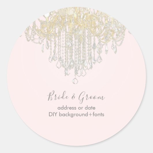 Sticker Rond PixDezines Chandelier en cristal do-it-yourself co (Devant)