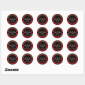 Sticker Rond PIxDezines clan stewart tartan (Feuille)