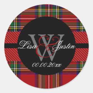Sticker Rond PIxDezines clan stewart tartan