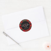 Sticker Rond PIxDezines clan stewart tartan (Enveloppe)