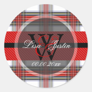 Sticker Rond PIxDezines clan stewart tartan