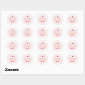 Sticker Rond PixDezines cupcake/cerise rouge (Feuille)