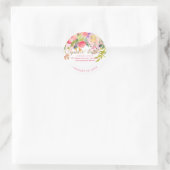 Sticker Rond PixDezines Cupcakes+Bubbly Aquarelle Peonies (Sac)
