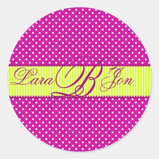Sticker Rond PixDezines do-it-yourself À petits pois/citron ver (Devant)