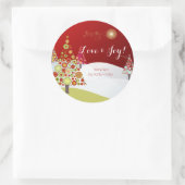 Sticker Rond PixDezines do-it-yourself arbres de Noël rétro (Sac)