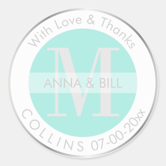 Sticker Rond PixDezines do-it-yourself couleur/bleu/argent/Merc (Devant)