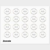 Sticker Rond PixDezines do-it-yourself couleur/gris/Merci (Feuille)