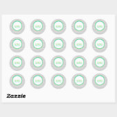 Sticker Rond PixDezines do-it-yourself couleurs, bandes simples (Feuille)