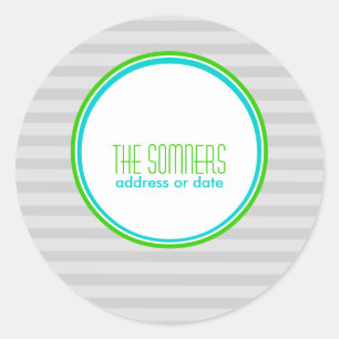 Sticker Rond PixDezines do-it-yourself couleurs, bandes simples