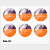 Sticker Rond PixDezines do-it-yourself couleurs/Blancs de palme (Feuille)