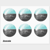 Sticker Rond PixDezines do-it-yourself couleurs/Blancs de palme (Feuille)